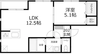 エルカーサ荏田【2階】の間取り