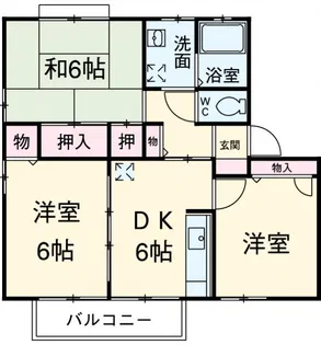 エバーグリーンスギB【2階】の間取り