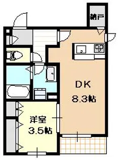 Bonheur 戸田【1階】の間取り