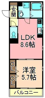 東京都墨田区押上3【アパート】の間取り