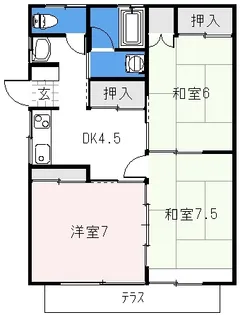 後藤ハイツII【1階】の間取り