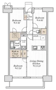 コンフォート津田沼壱番館【7階】の間取り