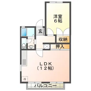 ホワイトハイツA【1階】の間取り