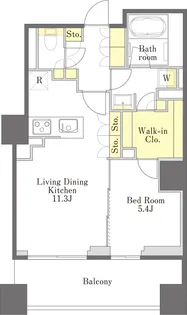 プライムメゾン江古田の杜ウェスト【5階】の間取り