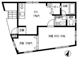 ハイツ泉楠谷【3階】の間取り