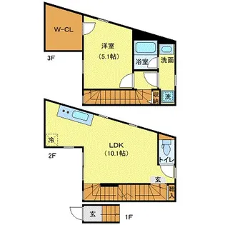 プライベートプレイス広尾【2階】の間取り