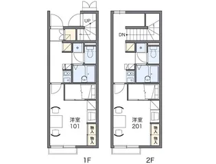 クサカワ B棟【1階】の間取り