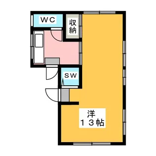 1Kの間取り画像