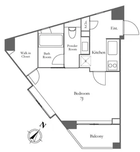 東京都港区南麻布3【マンション】の間取り