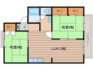 パークファームつたかC棟【2階】の間取り