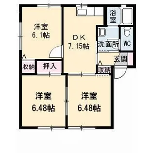 シャーメゾンのぞみAB【1階】の間取り