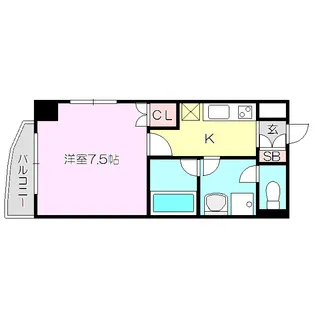 オーシャン東中島【2階】の間取り