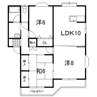 メゾンアゲレアブルA・B・C【1階】の間取り