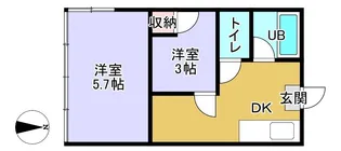 2DKの間取り画像