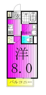 千葉県鎌ヶ谷市東道野辺2【アパート】の間取り