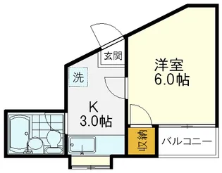 1Kの間取り画像