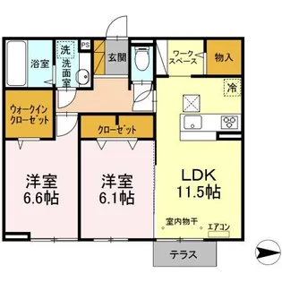 ハイピクチャー E棟【1階】の間取り