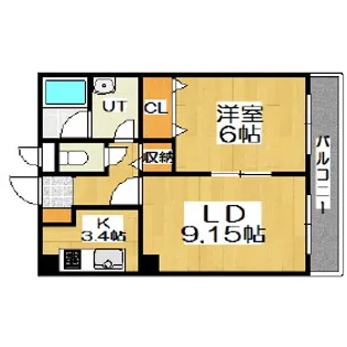 サンヴェール中央【4階】の間取り