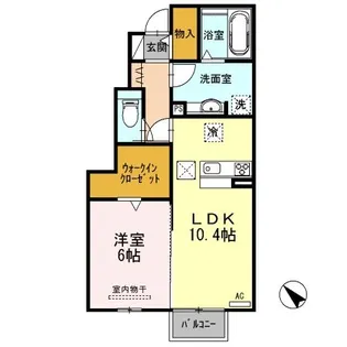 新潟県長岡市学校町3【アパート】の間取り
