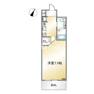 1Kの間取り画像