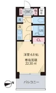 ビイルーム新宿【6階】の間取り