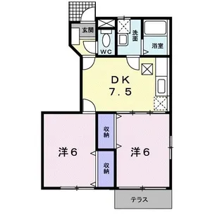 山口県宇部市大字船木【アパート】の間取り