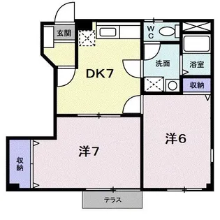 コーポ篠山【1階】の間取り
