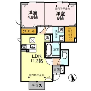 プレヴェール【1階】の間取り