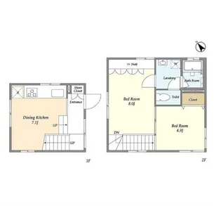 TAKANAWA CUBE EAST【2階】の間取り