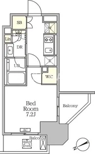 ザ・パークハビオ大森山王【8階】の間取り