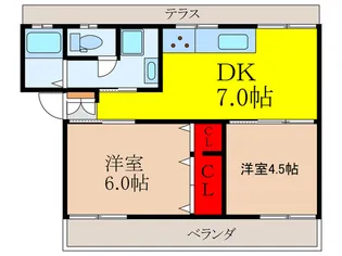 ブルーハイツ【1階】の間取り