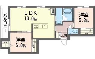 東京都目黒区上目黒5【マンション】の間取り