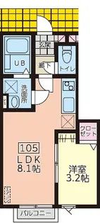 ディアコートIIB棟【1階】の間取り