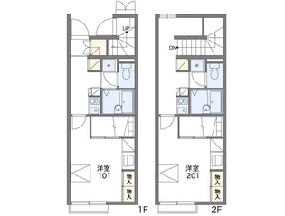 レオパレスアンクル サム【1階】の間取り