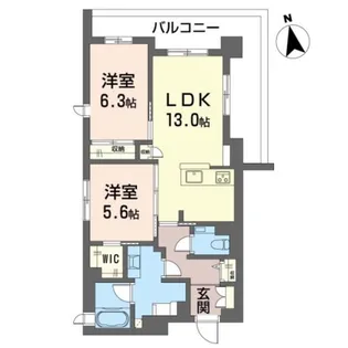 フェール シュヴァル【2階】の間取り