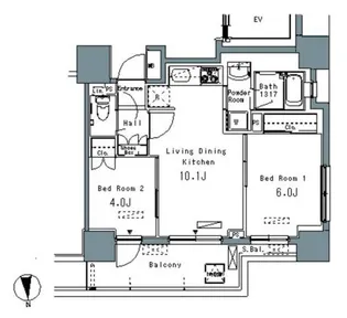 パークアクシス仲御徒町【8階】の間取り