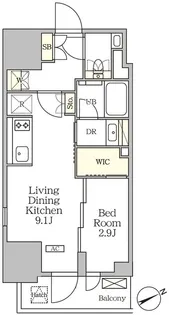 ザ・パークハビオ大森山王【11階】の間取り