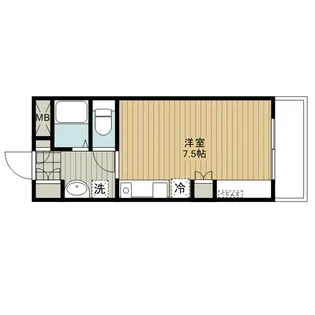 1Rの間取り画像