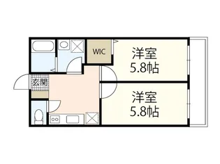 メゾンドルポ吉見園【2階】の間取り