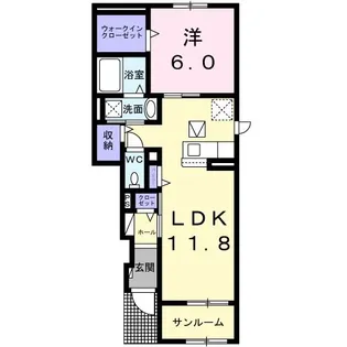 GOLD RIVER 358【1階】の間取り