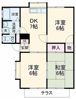 山梨県中巨摩郡昭和町西条【一戸建】の間取り