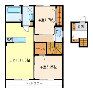 エイブルメゾン高井 EAST【2階】の間取り