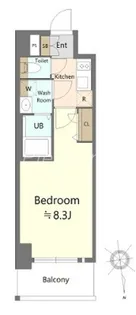 エスリード大阪グランゲート【10階】の間取り