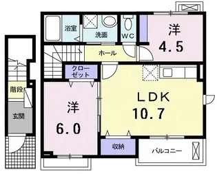 メゾン カルム【2階】の間取り