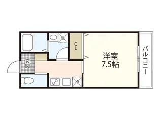 盛林レジデンスB棟【2階】の間取り
