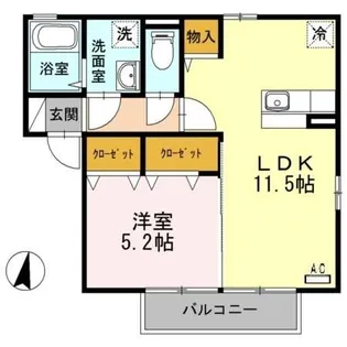 ウィルモアK・T【2階】の間取り
