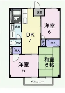 広島県広島市安芸区船越6【アパート】の間取り