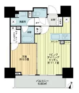 シティハウス四谷三丁目【4階】の間取り