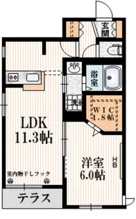 グランシコウ ウエスト【1階】の間取り