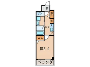Bellevue武庫川【2階】の間取り